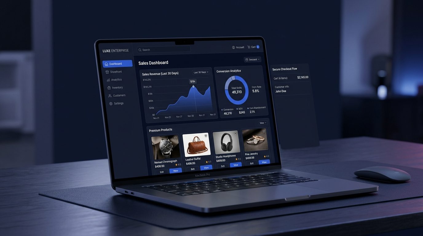 Online store dashboard for selling products across India